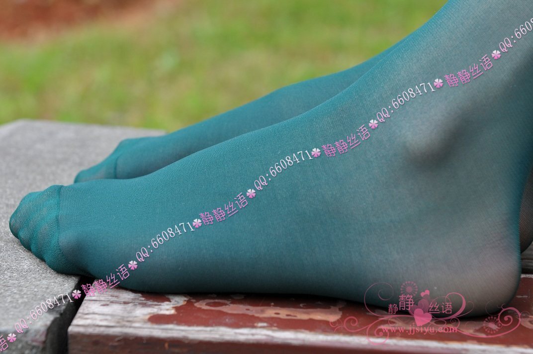 精彩系列脚尖加厚连裤袜（绿色） 静静丝语丝袜美女图片